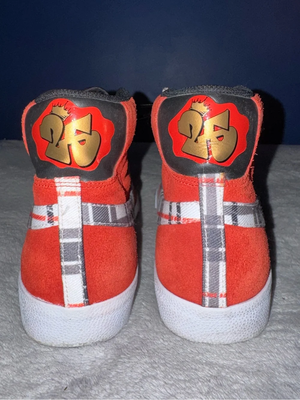 Mens Nike Blazer Mid Premium Ben Simmons Plaid Red Suede